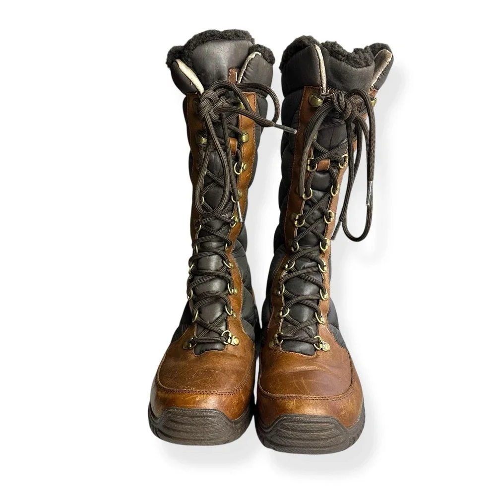 UGG Australia Women's Kintla Boots‎ Leather Quilted Two Tone Brownstone US 7